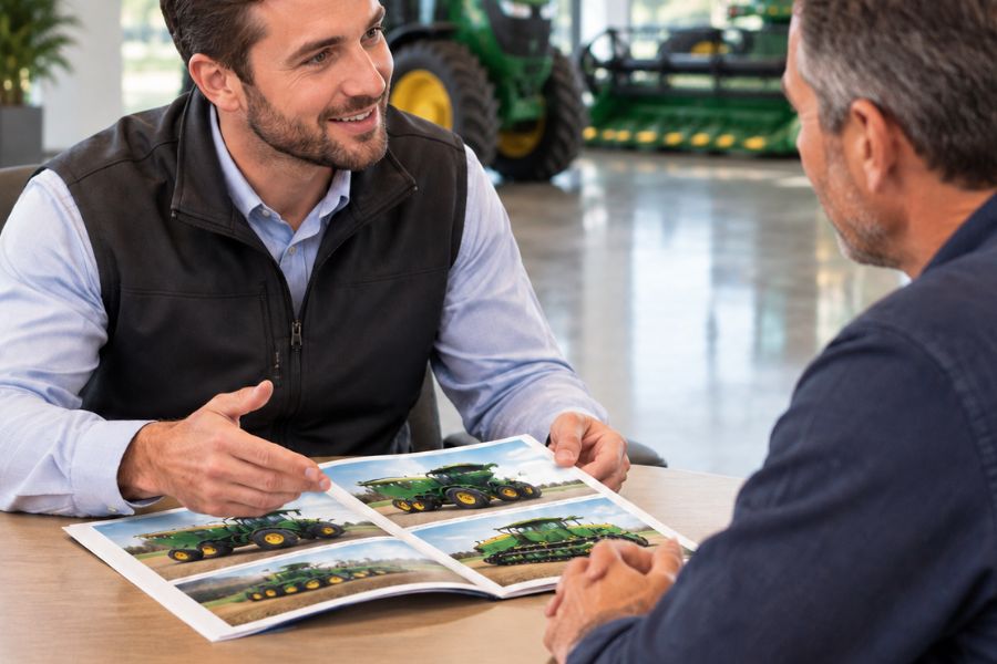 Sales professional meeting with a customer