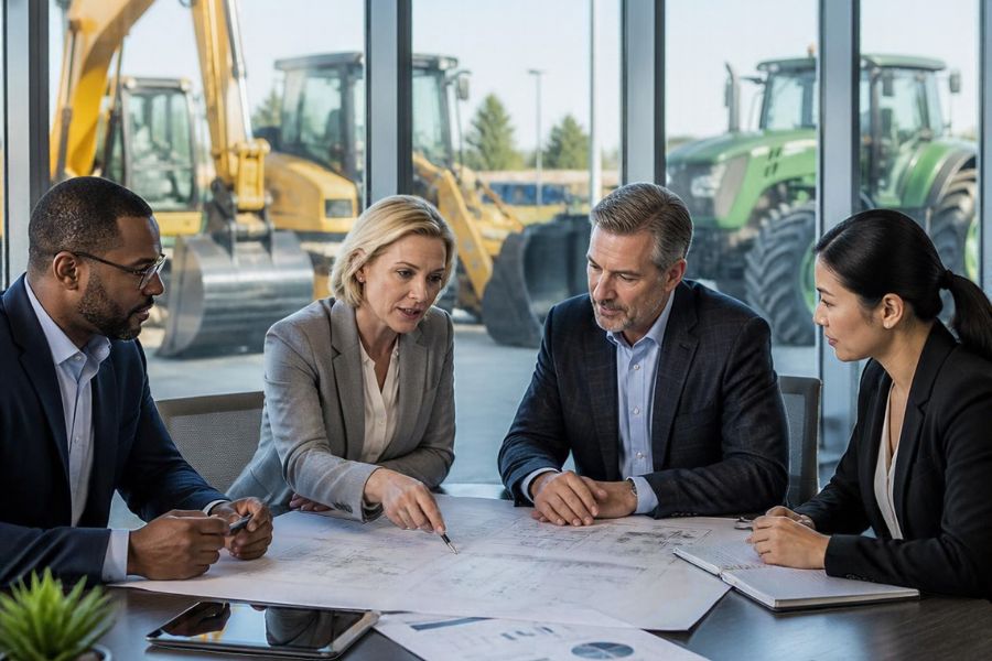 Operations leaders reviewing plans